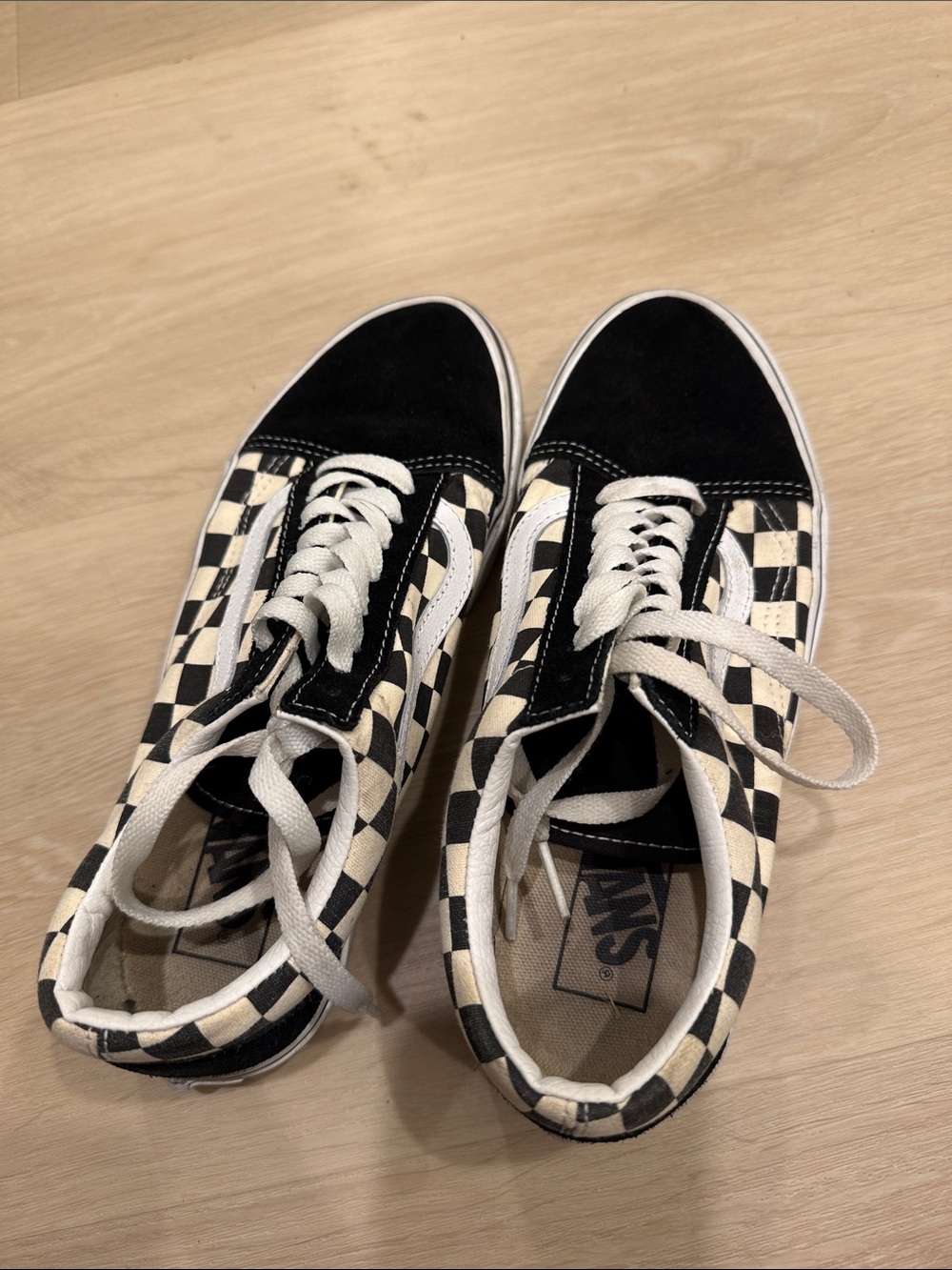 Vans Black & White Checkerboard Old Skool Low Top Sneakers